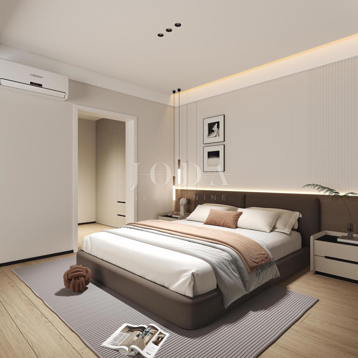 Villa s bazenom i pogledom na more na otoku Krku 