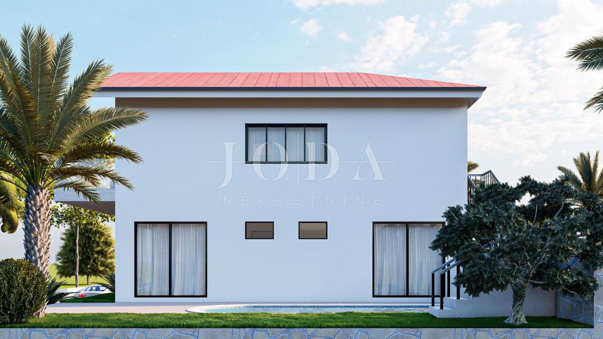 Hiša z bazenom in pogledom na morje, Malinska