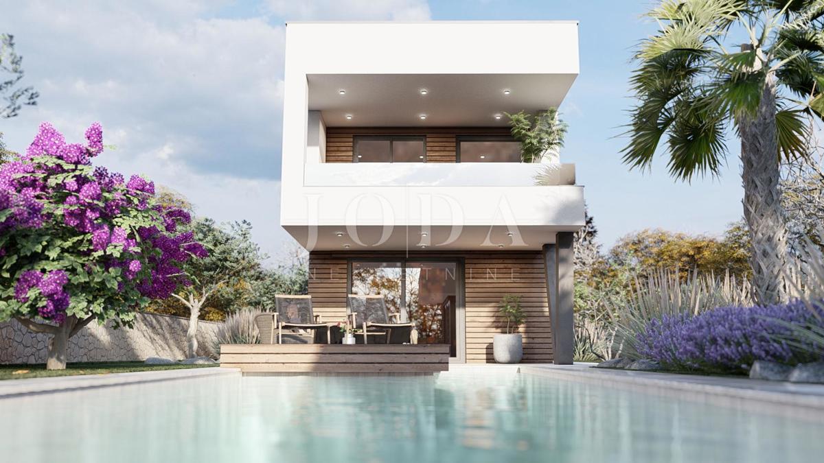 Okolica Baške - samostojna vila z bazenom