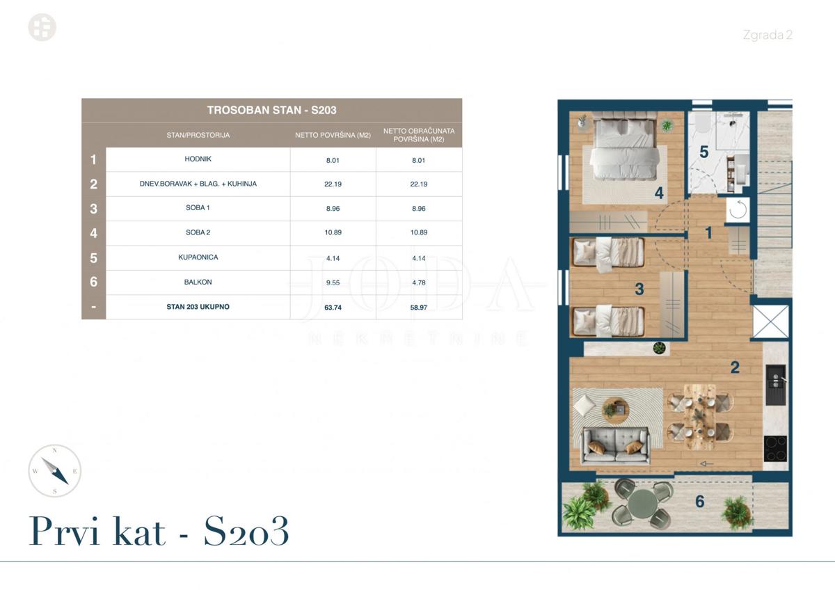 Stanovanje Novi Vinodolski, 69,87m2