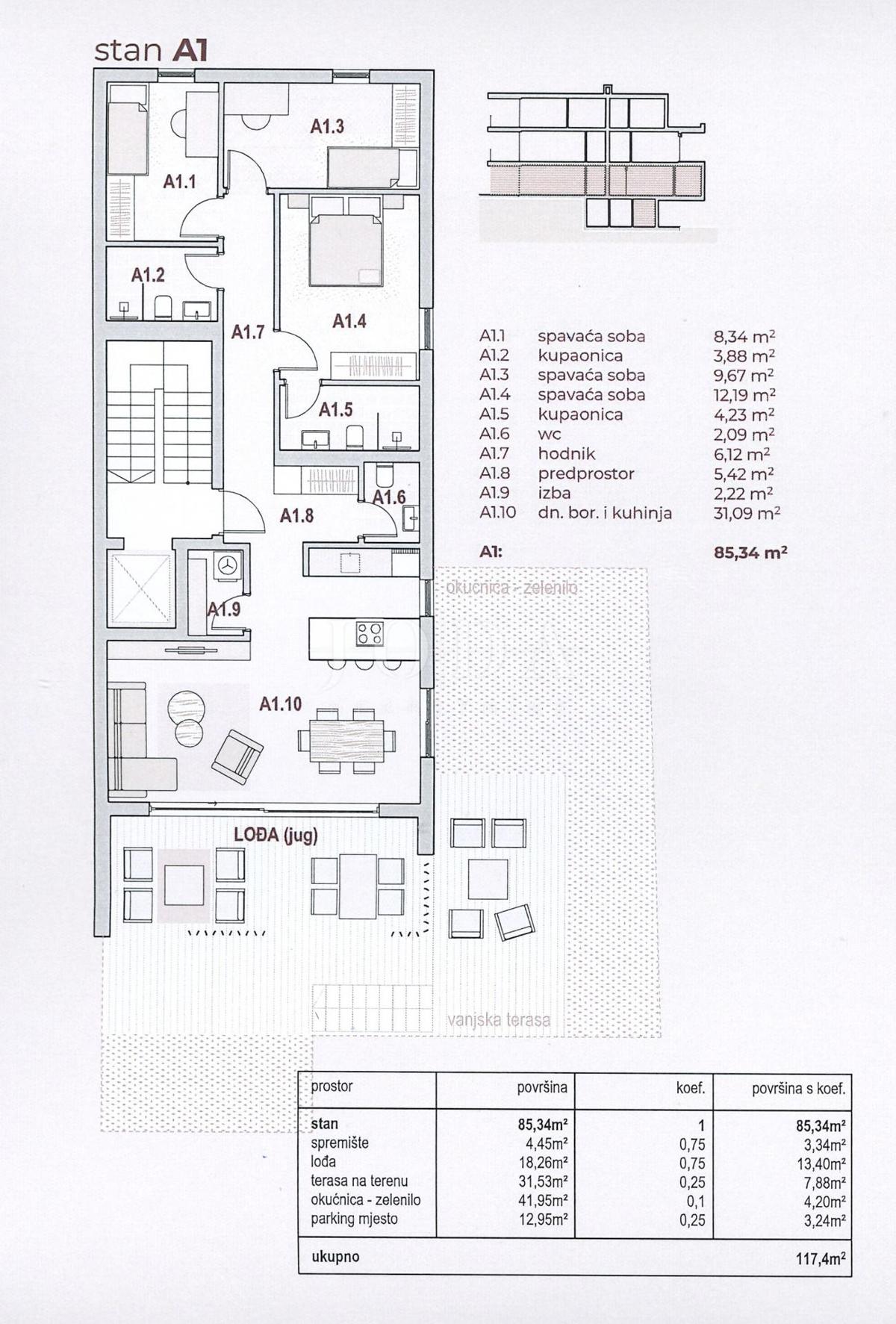 Stanovanje Kraljevica, 117,40m2