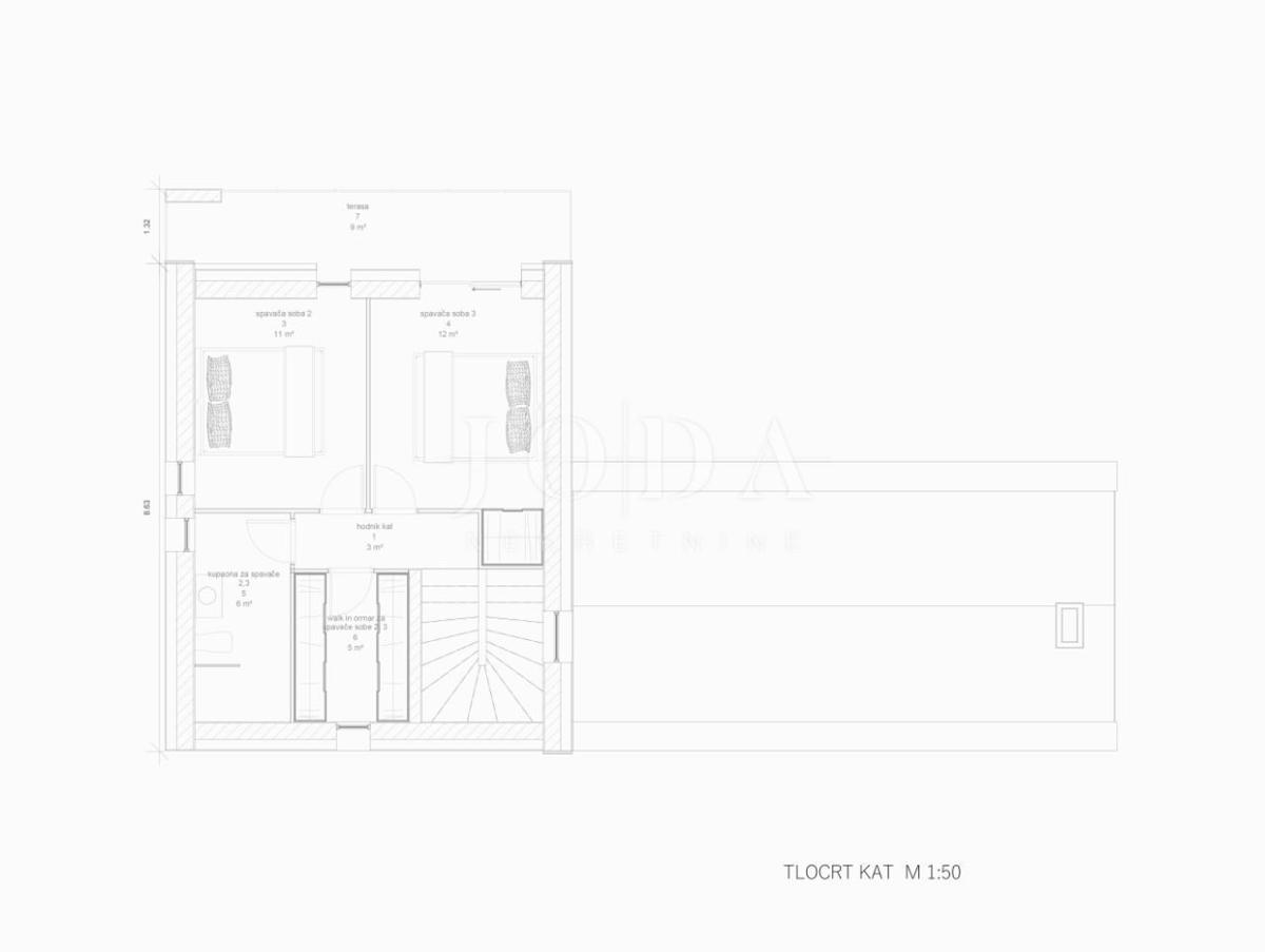 Moderna vila z bazenom - v gradnji