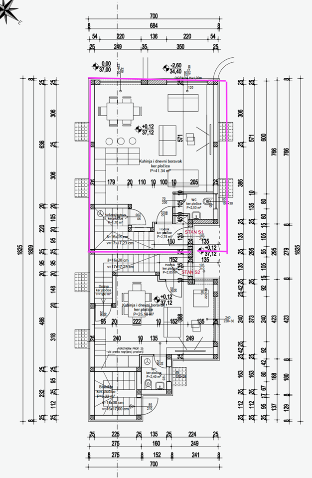 Novogradnja Malinska - moderna hiša dvojček 
