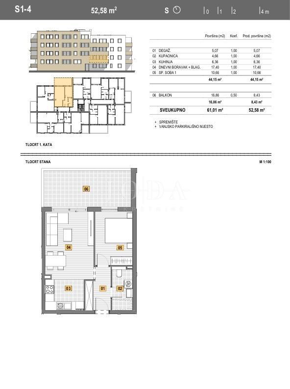 NOVOGRADNJA CENTER SENJ 52,58m2