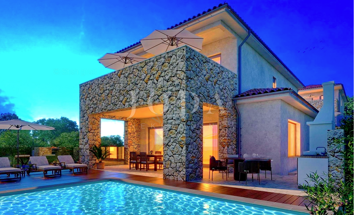 Dve samostojni hiši s projektom, 100m od morja! otok Krk