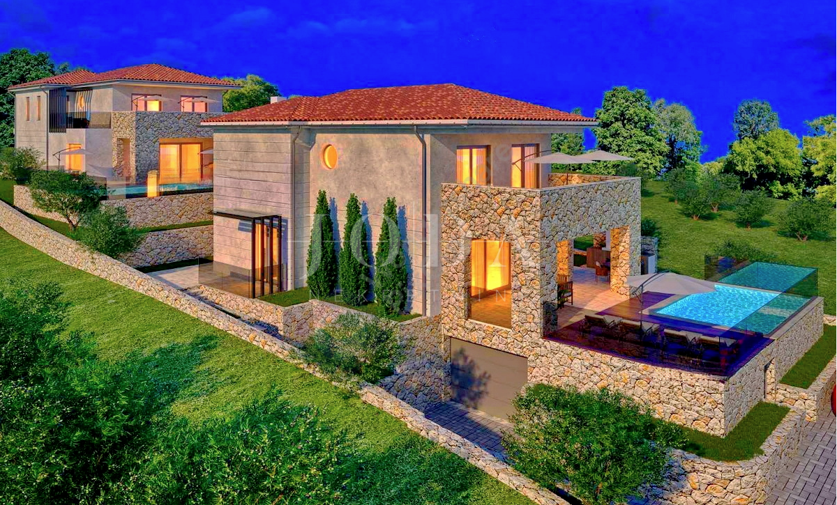 Dve samostojni hiši s projektom, 100m od morja! otok Krk