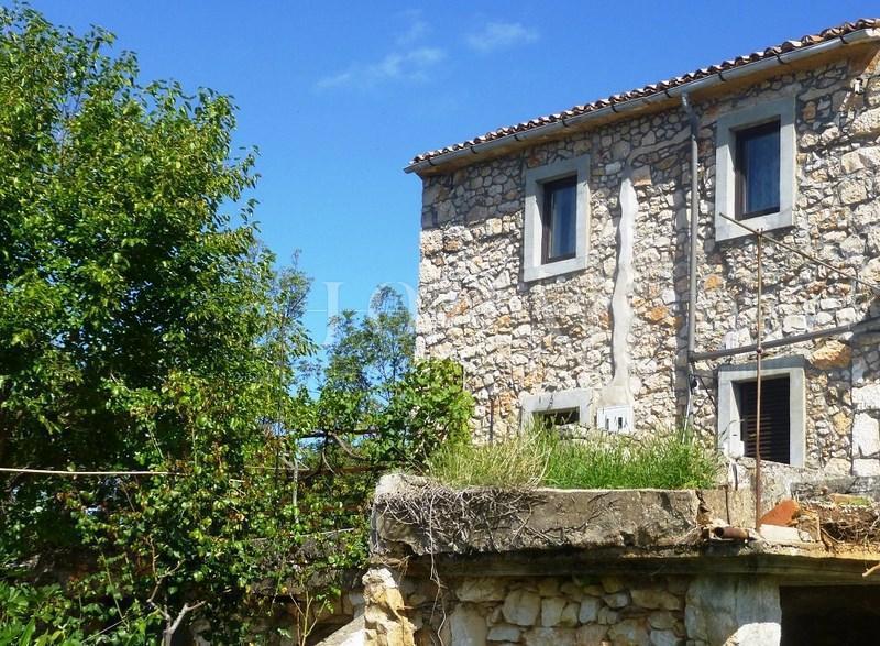 Kamnita hiša dvojček, delno adaptirana