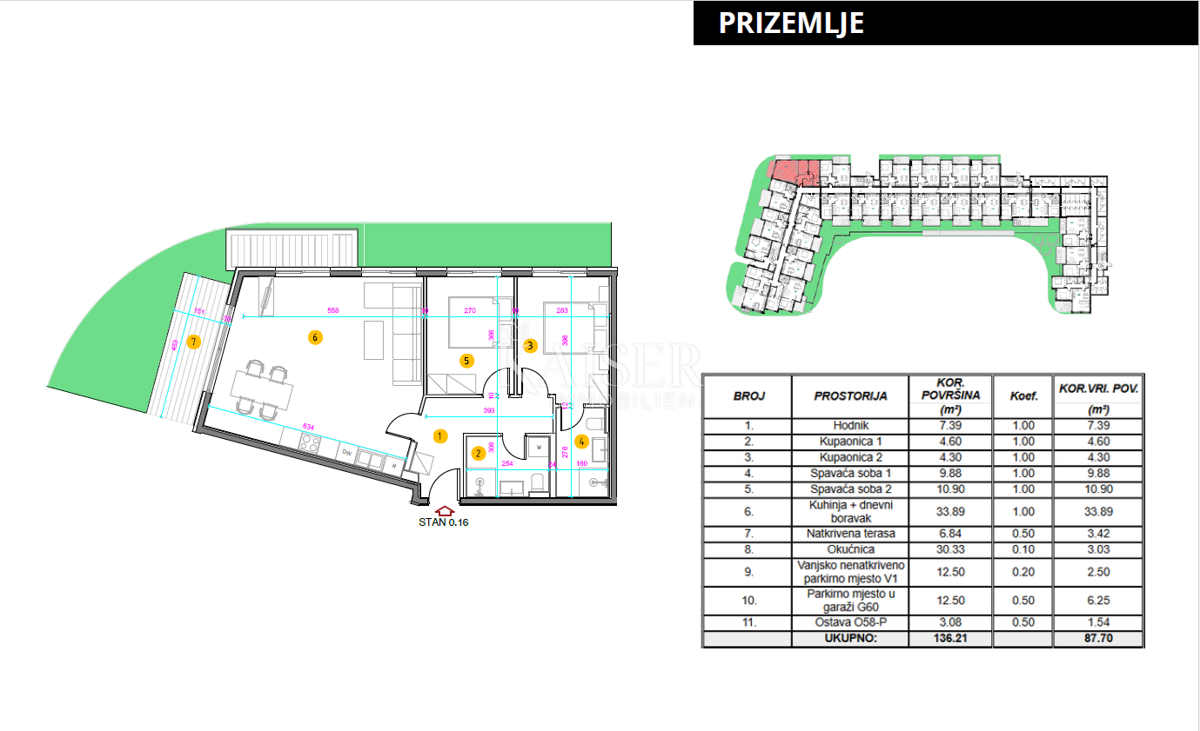 Istra, Umag - dvosobno stanovanje v novogradnji, 71 m2, pritličje z vrtom