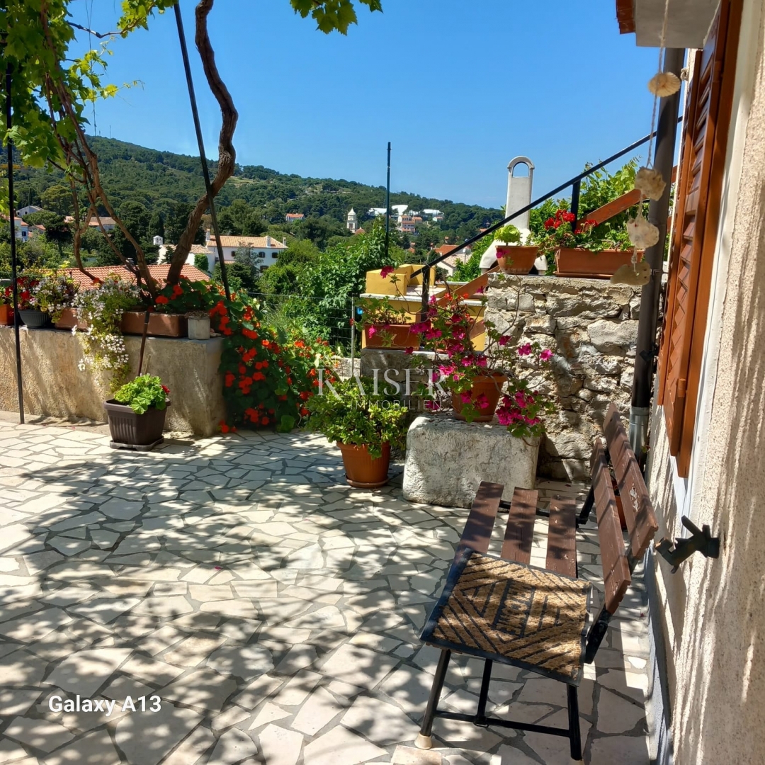 Veli Lošinj - opremljena hiša z dvema apartmajema