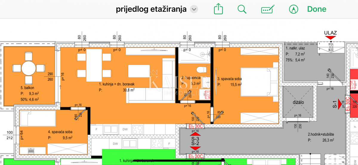 Zadar, Diklo, Luksuzno stanovanje, 50 m od morja. 