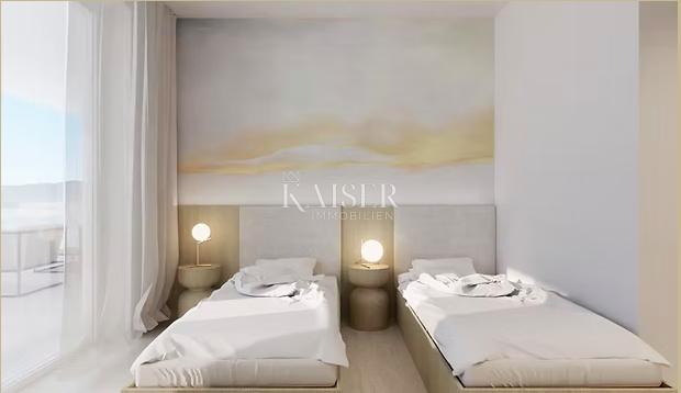 Zadar – Zaton | Ekskluzivni penthouse z zasebnim dvigalom in strešno oazo v prvi vrsti do morja