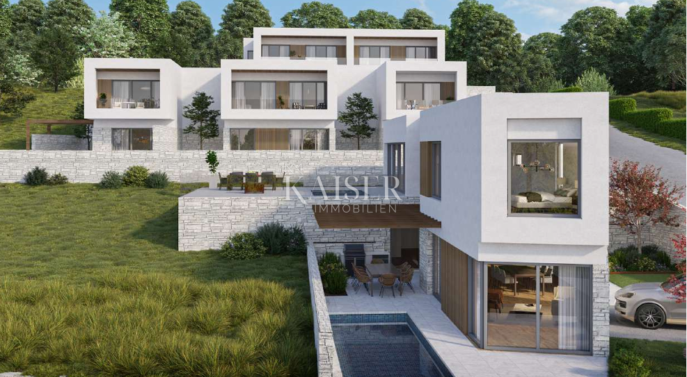 Crikvenica - hiša 66m2 s pogledom na morje in bazenom