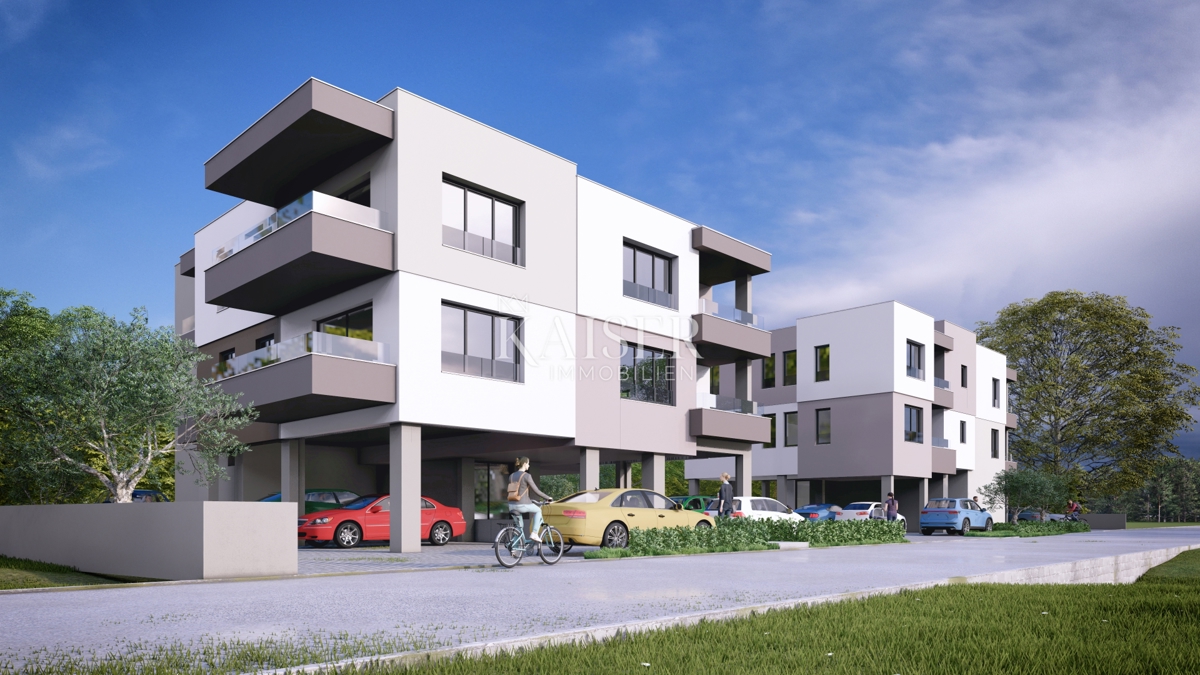 Šibenik, Brodarica - enosobno stanovanje 63,13 m2 v novi stavbi v bližini plaže Rezalište