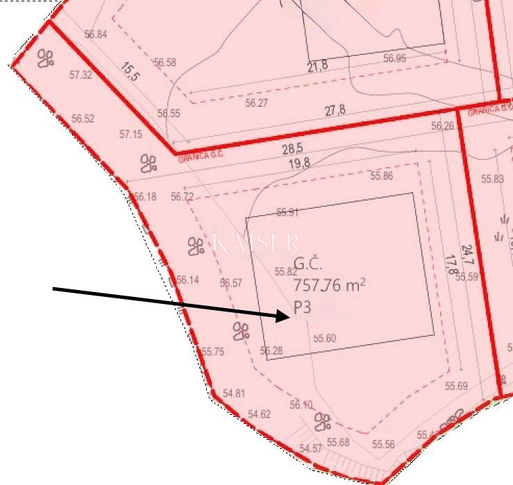 Otok Krk, Krk, gradbeno zemljišče z razgledom