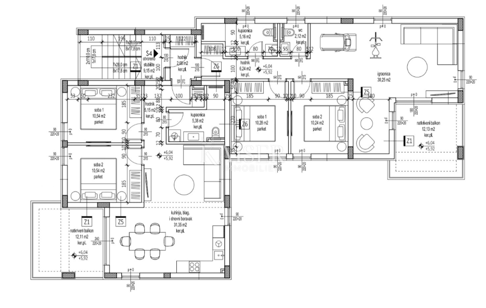 Petrčane - Zadar, Ekskluzivni penthouse na celotnem nadstropju s strešno teraso