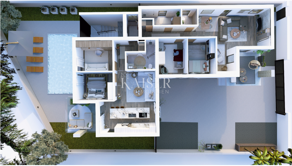 Petrčane - Zadar, Ekskluzivni penthouse na celotnem nadstropju s strešno teraso