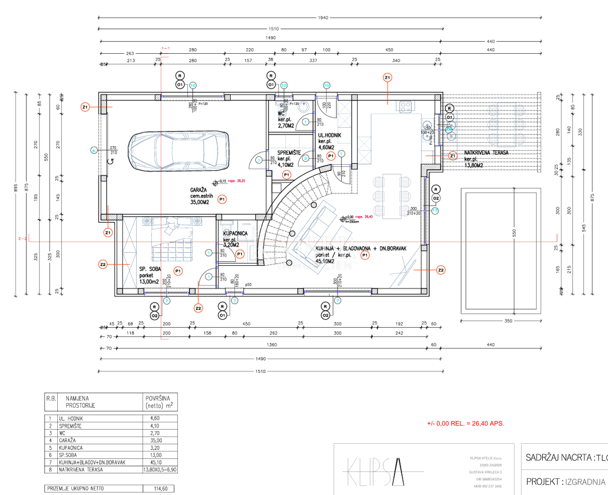 Vodice - Moderna dvonadstropna vila z garažo in prostornimi terasami