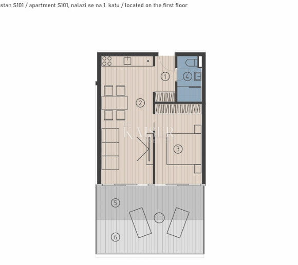 Stanovanje Rukavac, Vis, 34,96m2