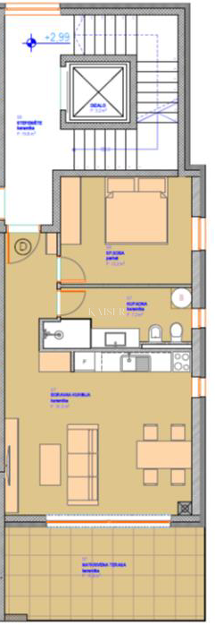 Istra, Umag, okolica - stanovanje, novogradnja, 1. nadstropje, 70m2, 300m od morja, pogled na morje