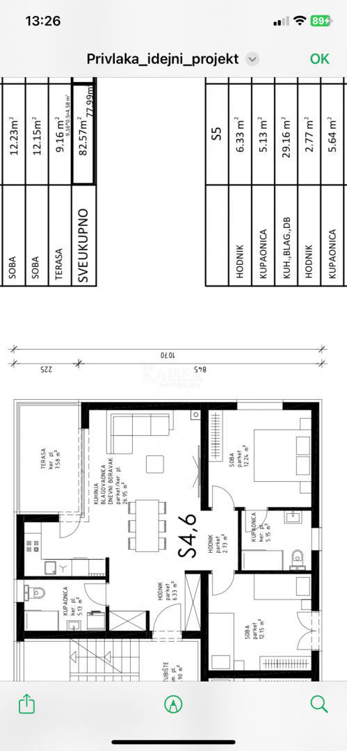 Stanovanje Sabunike, Privlaka, 78,26m2