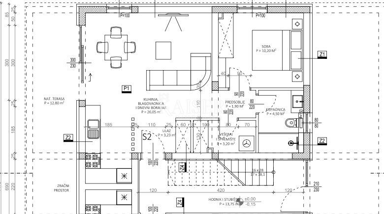 Zadar – Privlaka | Apartma v pritličju z vrtom in pogledom na morje