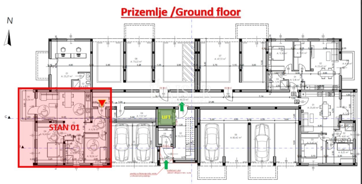 Istra, Pula - moderno dvosobno stanovanje 75m2 v novogradnji