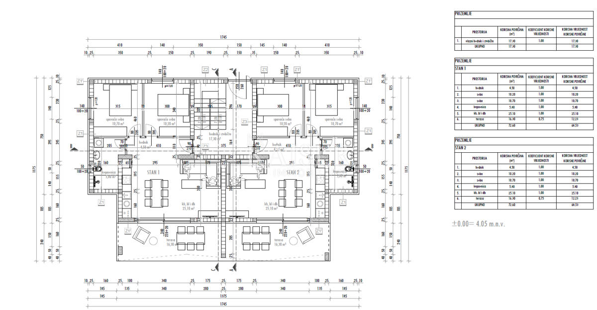 Stanovanje Sukošan, 91,95m2