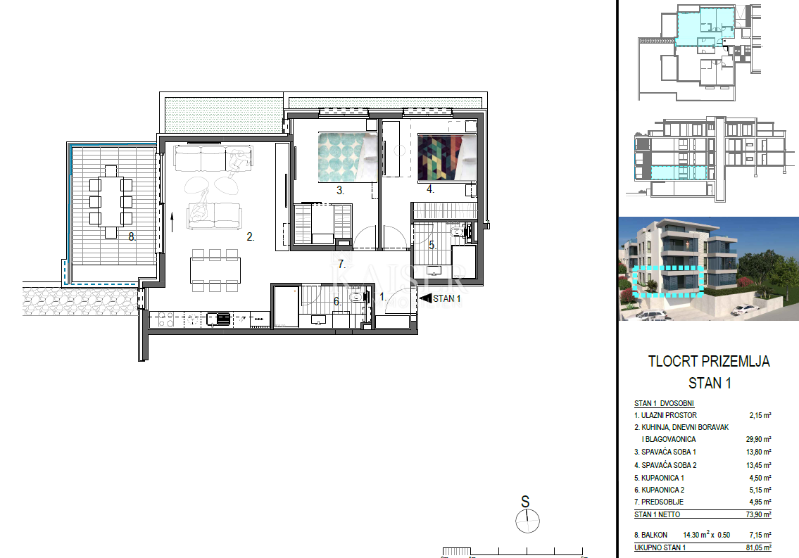 Stanovanje Primošten, 83,26m2