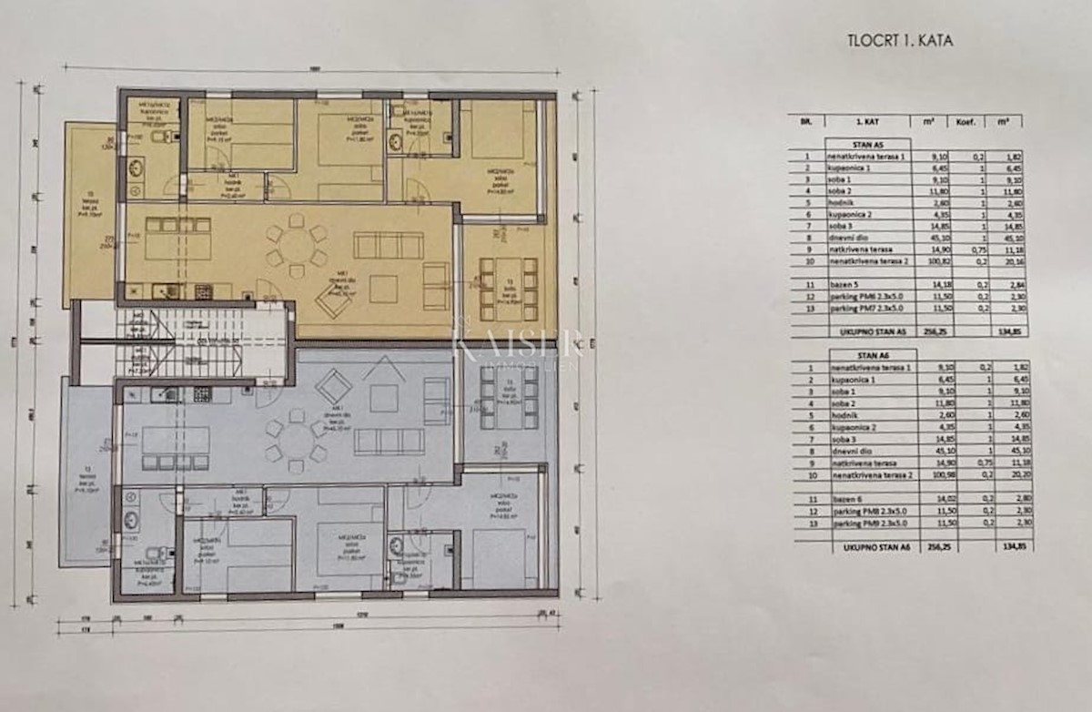 Vinjerac - luksuzni penthouse 134m2, 1. vrsta do morja