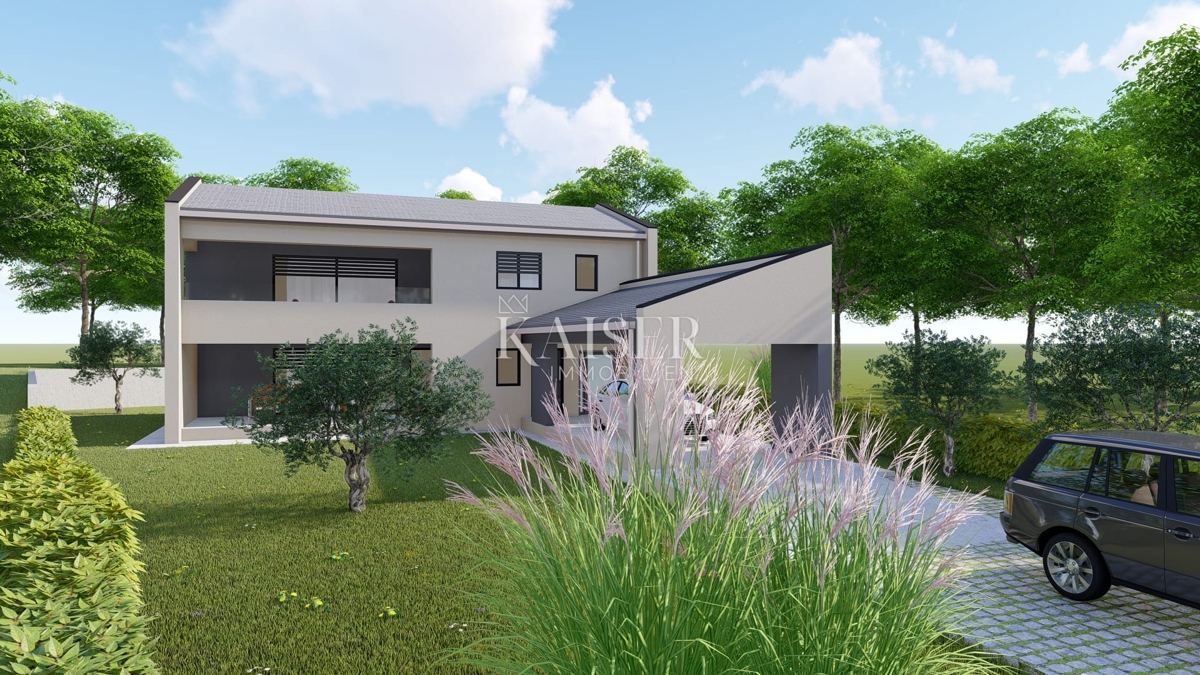 Istra, Peruški - gradbeno zemljišče 862m2 s projektom 