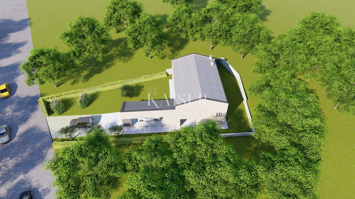 Istra, Peruški - gradbeno zemljišče 862m2 s projektom 