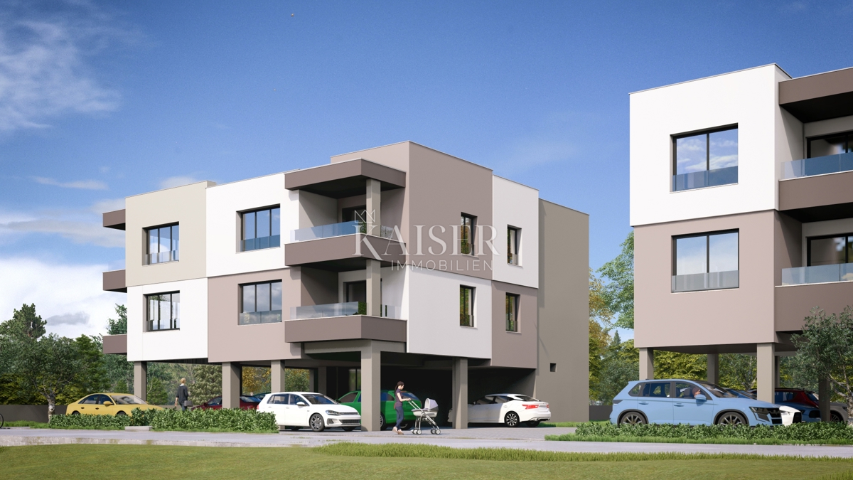 Šibenik, Brodarica - enosobno stanovanje 62,96 m2 v novi stavbi v bližini plaže Rezalište