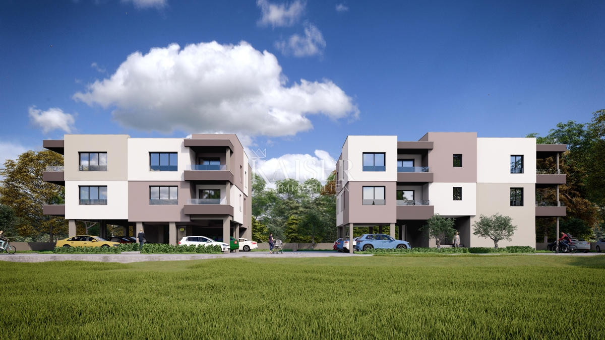 Šibenik, Brodarica - enosobno stanovanje 62,96 m2 v novi stavbi v bližini plaže Rezalište