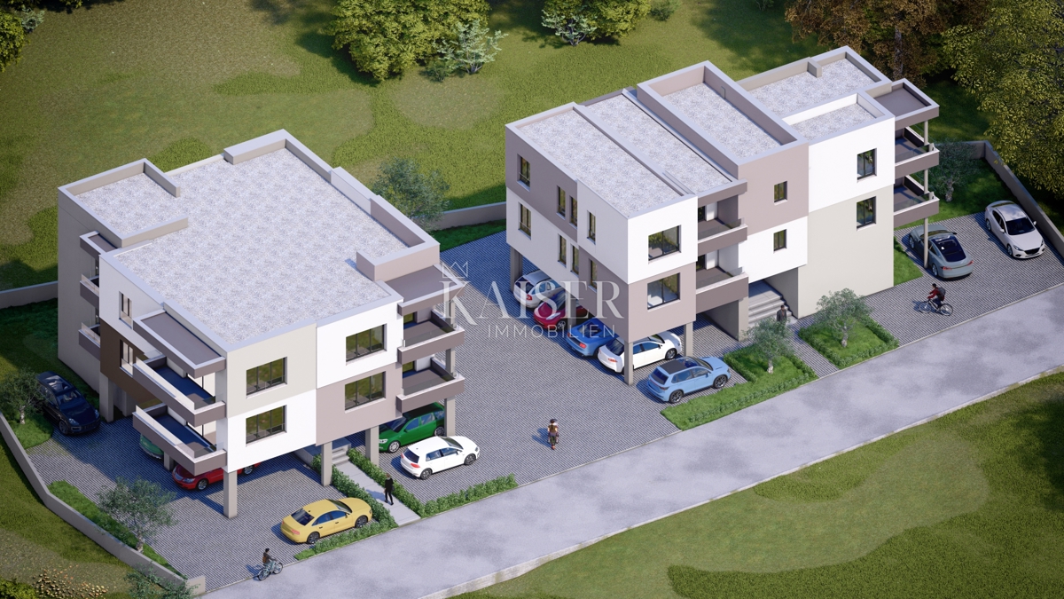 Šibenik, Brodarica - enosobno stanovanje 62,96 m2 v novi stavbi v bližini plaže Rezalište