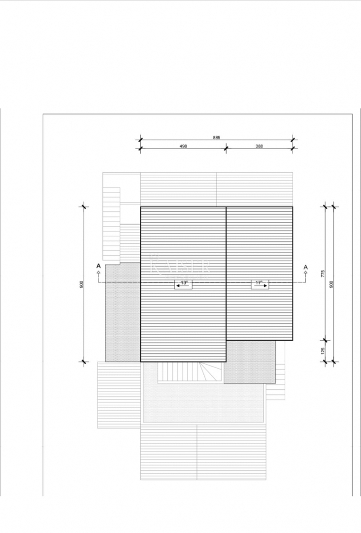 Vir – hiša s 6 apartmaji in garažo, 200 m od morja