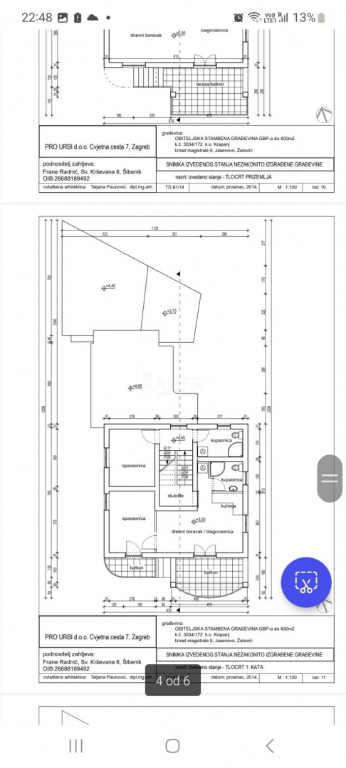 Šibenik, Žaborić – Hiša 235 m² s tremi apartmaji in pogledom na morje