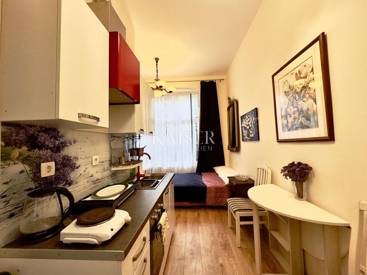 Opatija – Dva studia v zgodovinski vili 2. vrsta do morja, terasa, vrt, 2 parkirni mesti