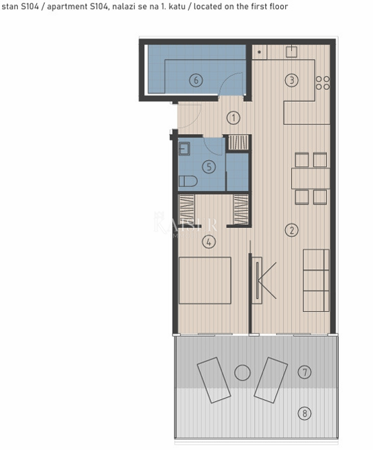 Stanovanje Rukavac, Vis, 34,96m2