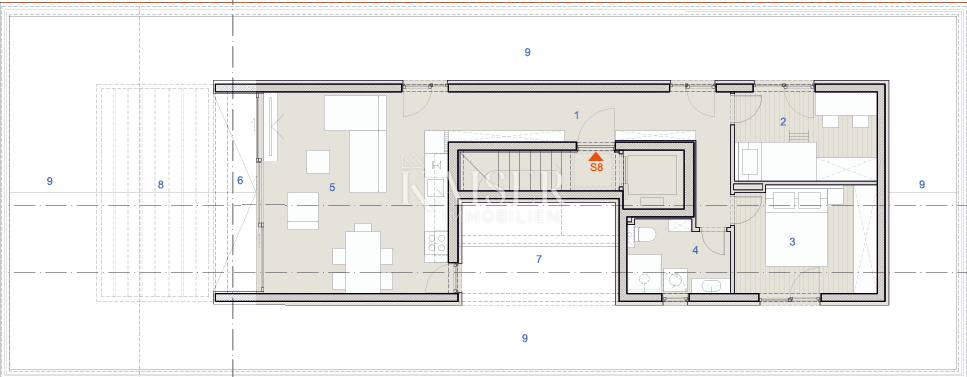 Kaštel Sućurac, Split - Ekskluzivni dvosobni penthouse S8 s panoramskim pogledom na morje, prva vrsta do morja