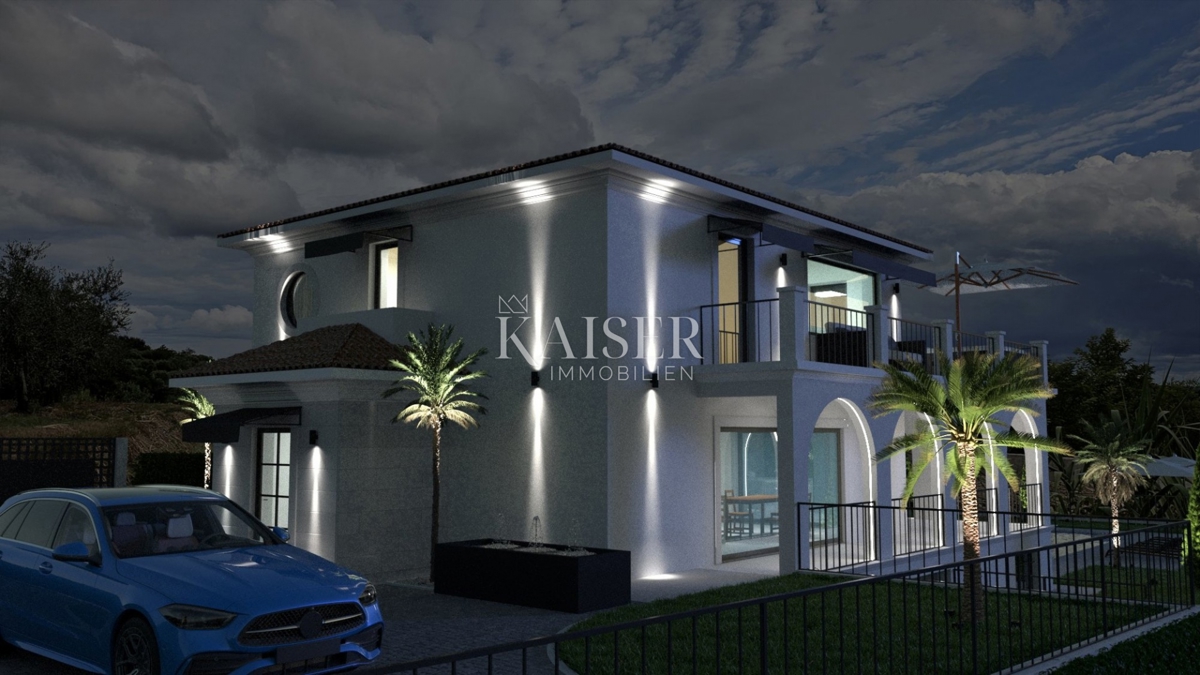 Istra, Buje - luksuzna vila v gradnji, pogled na morje in oljčni nasad