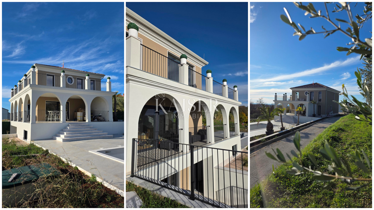 Istra, Buje - luksuzna vila v gradnji, pogled na morje in oljčni nasad