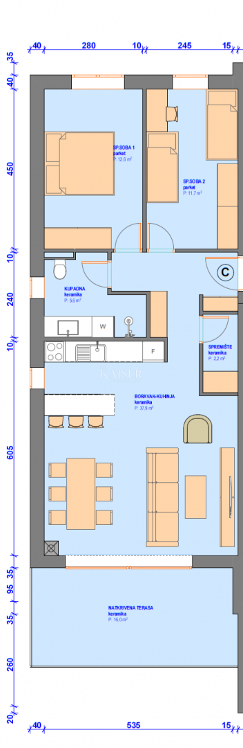 Istra, Umag, okolica - stanovanje v novogradnji, 86m2, 300m od morja, pogled na morje