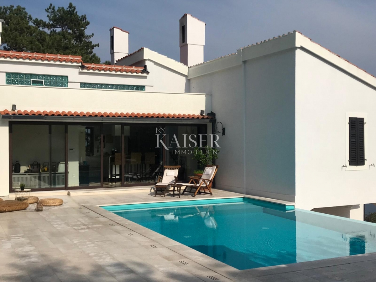 Opatijska riviera, vila z bazenom in panoramskim pogledom na morje