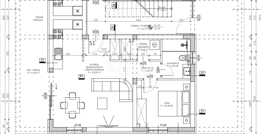 Stanovanje Privlaka, 67,18m2