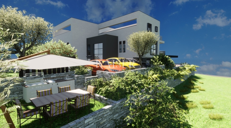 Krk, Punat - vrhunsko dvonadstropno stanovanje 126m2, pogled na morje