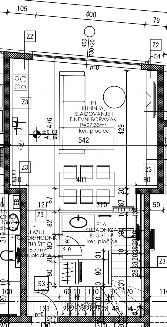 Zadar – Privlaka | Dvonadstropno stanovanje v prvi vrsti do morja s teraso in parkiriščem