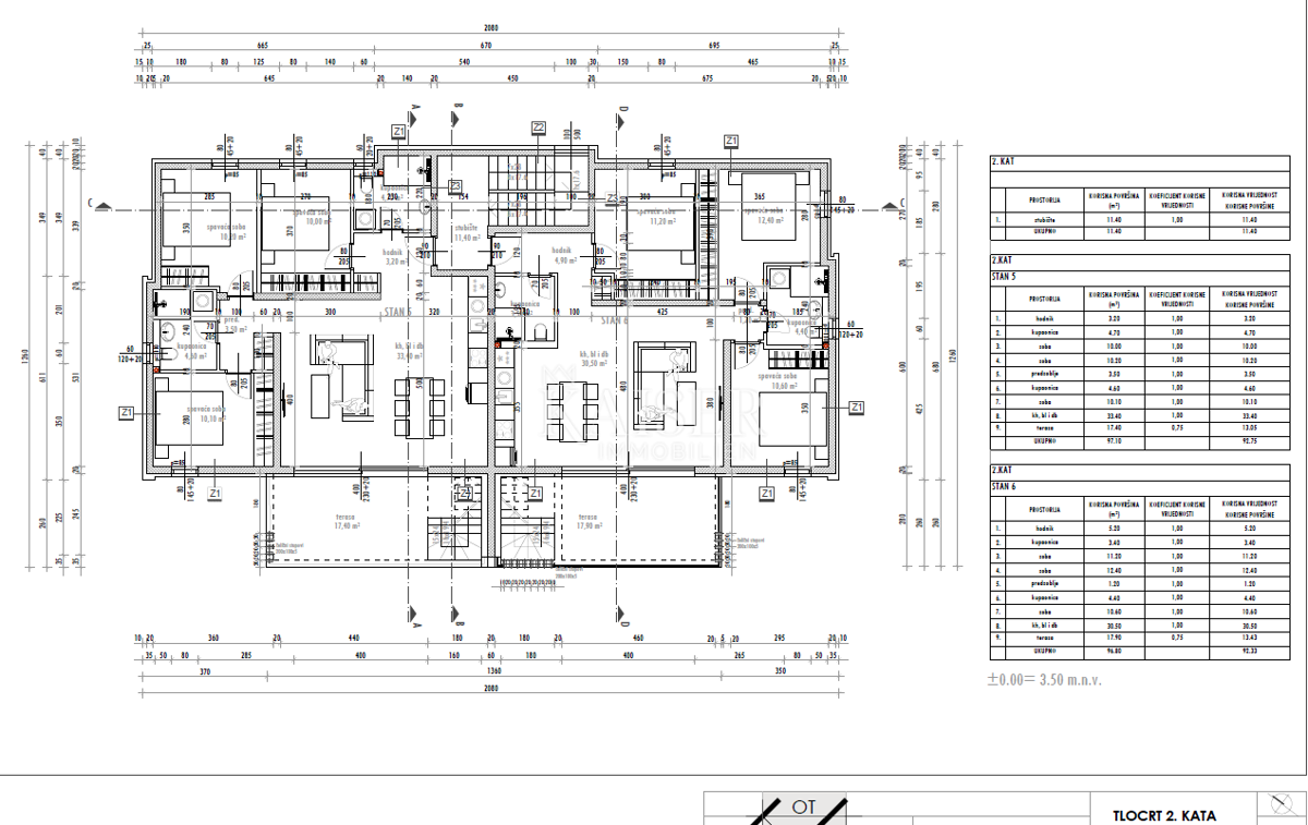 Stanovanje Sukošan, 91,95m2