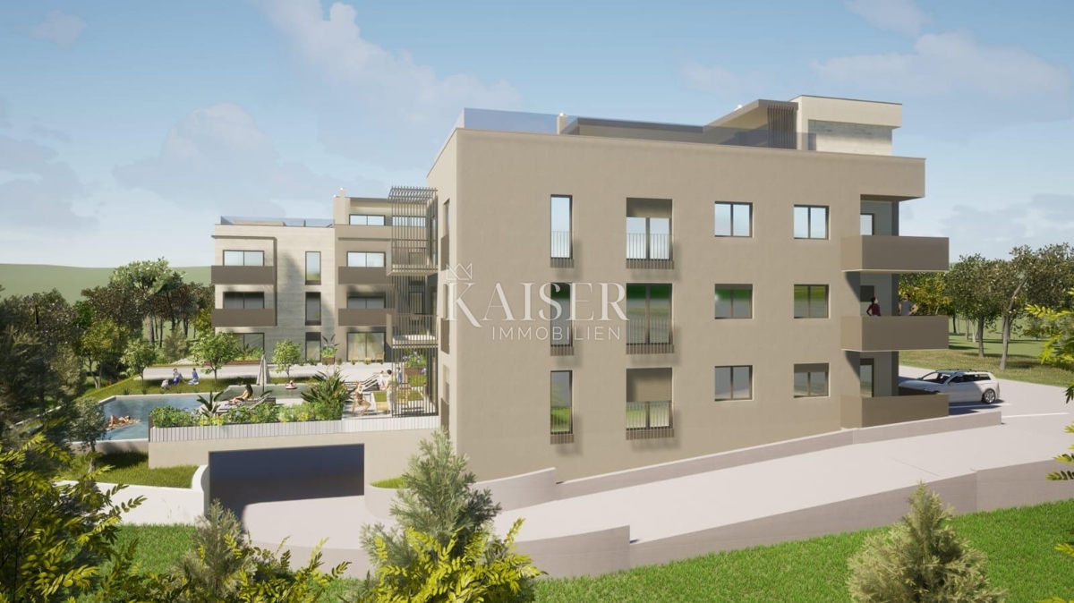 Istra - Poreč, stanovanje z dvigalom in bazenom, ena spalnica