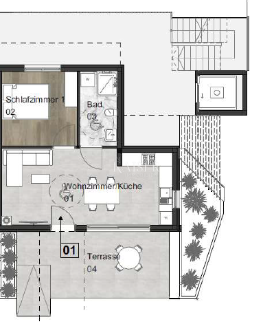 Istra - Poreč, stanovanje z dvigalom in bazenom, ena spalnica