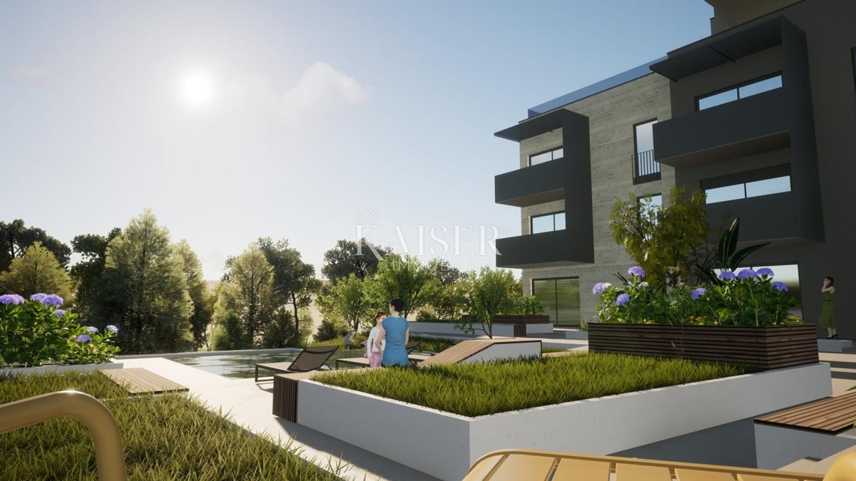 Istra - Poreč, stanovanje z dvigalom in bazenom, ena spalnica